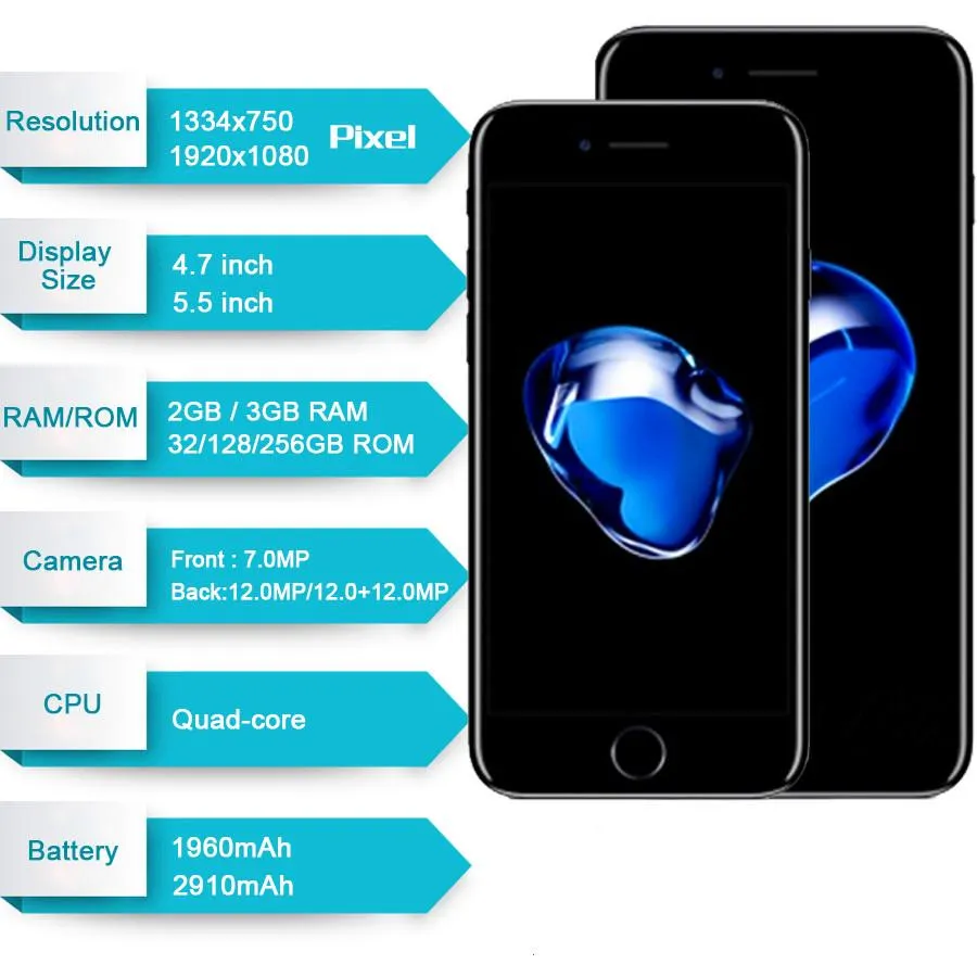 Apple iPhone 7 PLUS + 5.5 Factory Unlocked GSM SmartPhone 32GB 128GB 256GB