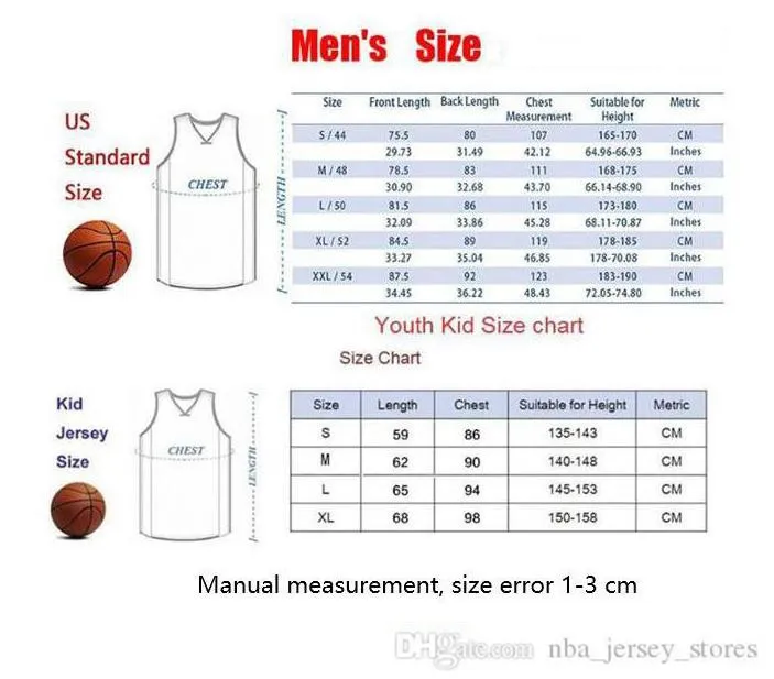 Youth jersey best sale size chart nba