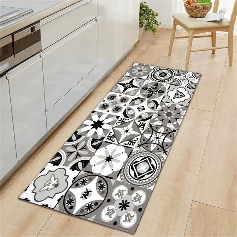 Bohême maison tapis de bain tapis Boho motif Endrance porte sol paillasson tapis pour salon salle à manger 211124