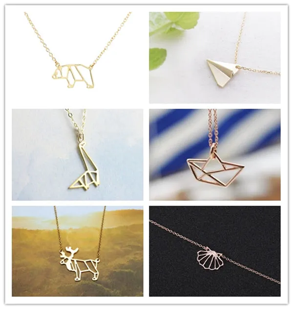 Animal origami necklace new arrivals