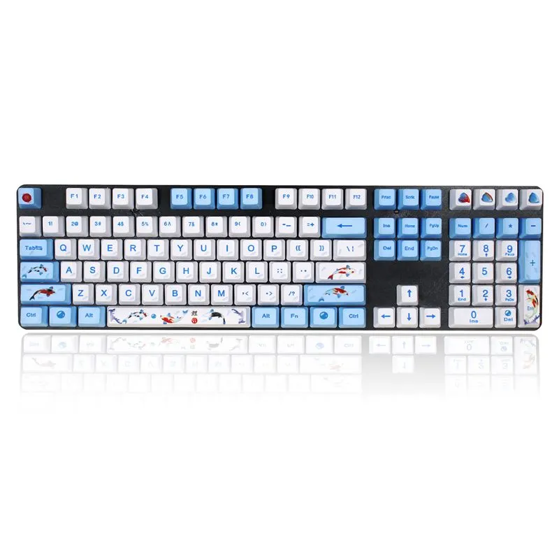 1 Set Replaceable OEM PBT 108 Keycaps Dye-sublimation Keycap Mechanical Keyboard Personality Customized Creative