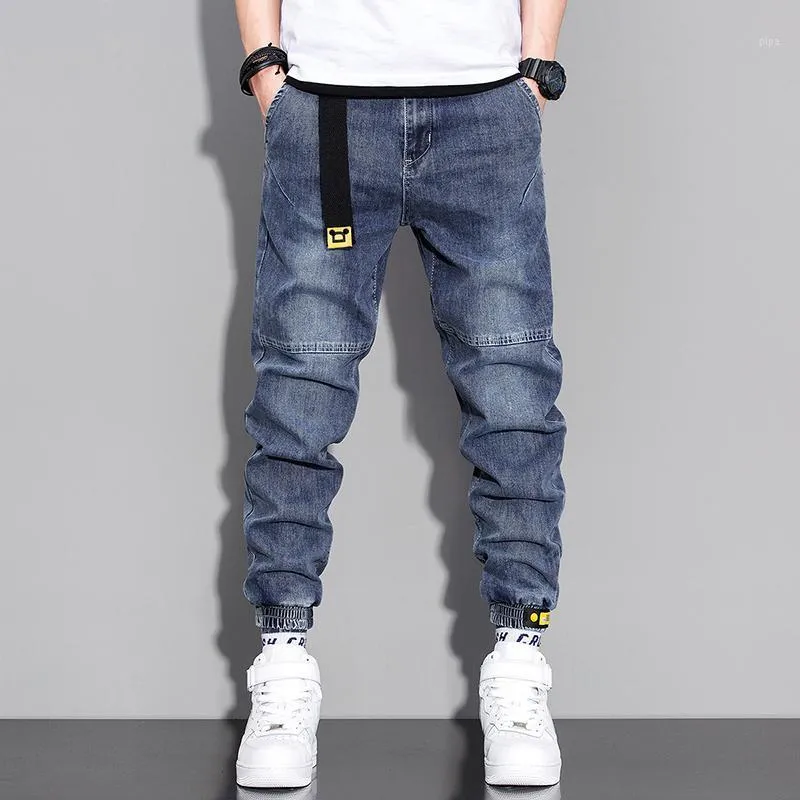 Men's Jeans Fashion Mens Loose Harem Pants Casual Plus Size 28-42 Hip Hop Sweatpants Male Street Style Denim Trousers