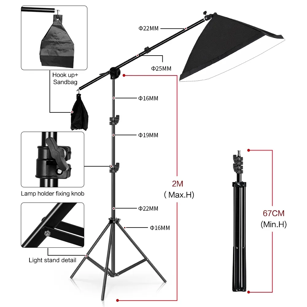 إطار خلفية دعم Softbox الإضاءة كيت صور استوديو معدات الملحقات مع خلفية 3PCS وحامل ترايبود