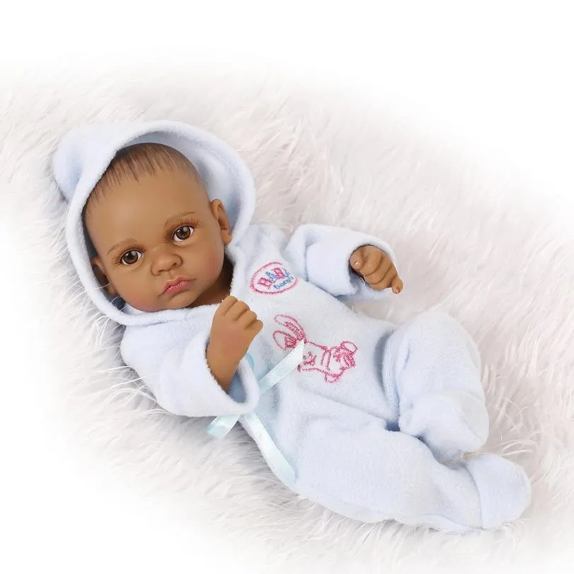 Full Body Silicone Reborn Baby Dolls Reborn Baby Dolls Handgjorda Reborn 11 tum Real Looking Newfödd Baby Girl Silicone Realistisk Doll FY9393