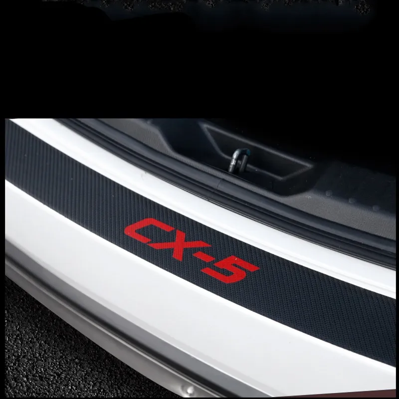 PU Leder Carbon Faser Stying Nach Schutz Hinten Stoßstange Stamm Schutz  Platte Auto Zubehör Für Mazda CX 5 CX5 2012 2015302l Von 30,77 €
