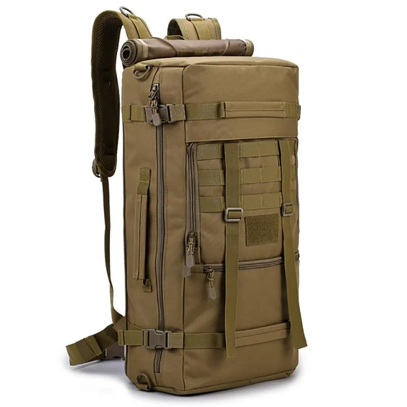 Outdoor tassen tactische man tas militaire hand mutifunctie leger duffel wandeling pak toeristische rugzakken 50L bergbeklimmen rugzak