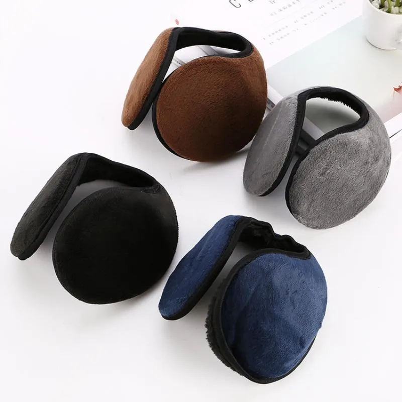 Berets Soft Earmuffs Women Men Ear Cover Protector Mask Thicken Plush Winter Men's Warm Solid Earmuff Warmer Apparel Accessories