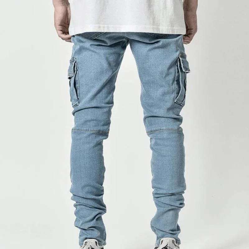 Jeans da uomo 2021 Pantaloni sottili strappati sovradimensionati Pantaloni per pantaloni Moda quotidiana Comfy Casual Pantalones Hombre veloce in magazzino