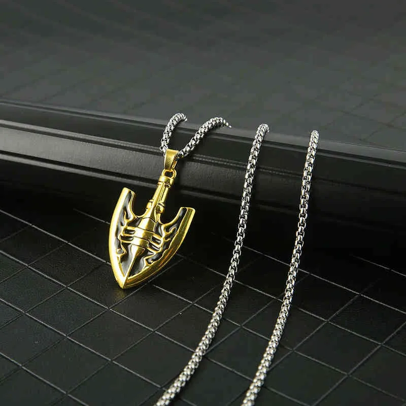 Anime jojos bizarre äventyr halsband kujo jotaro arrow metall hänge kedja choker halsband charm gåvor smycken collares g1206