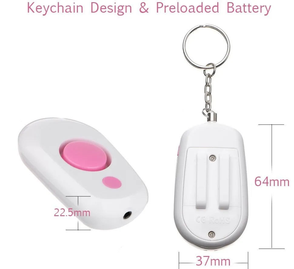 Novo Alarme de Segurança Meninas Crianças Mulheres Crianças Antigo Segurança Proteger Alerta De Segurança Pessoal Scream Alto Keychain SOS Alarme de Emergência