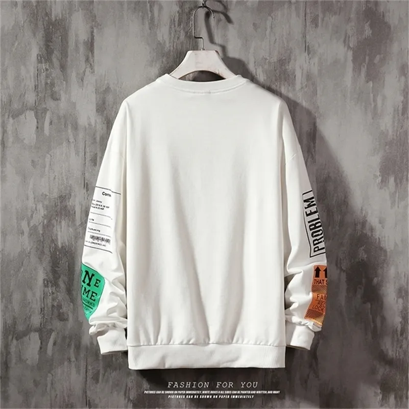 인쇄 후드 편지 대형 풀오버 스웨터 후드 남자 하라주쿠 힙합 Hipster Streetwear Hoodie Tops LJ201222