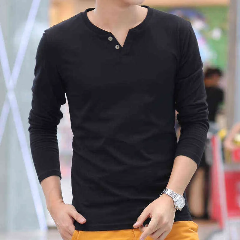 Autumn Linen V Neck Henley Shirt Men For Men Long Sleeve Casual