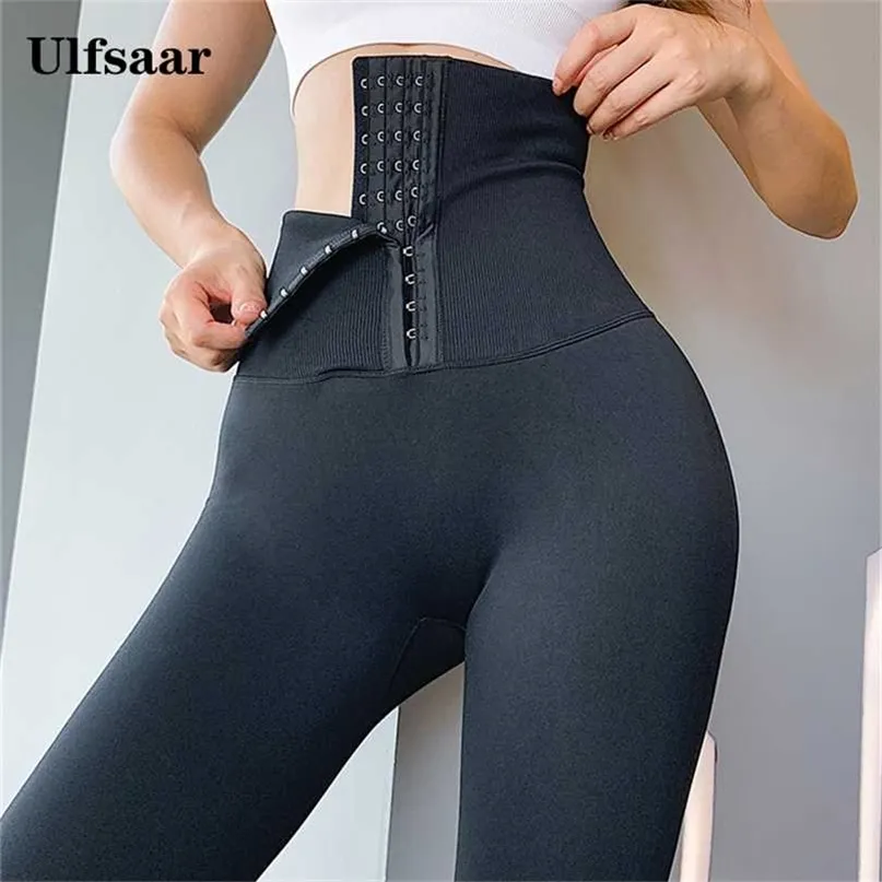 Kadınlar Yüksek Bel Legging Push Up Fitness Yaz Vücut Şekillendirici Mujer Korse Ince 25% Spandex Elastik S Spor Giyim 211204