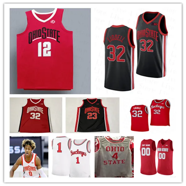 Custom Osu Ohio State Buckeyes Jersey Baloncesto E.J. Liddell Malaki Branham Zed Key James Kyle Young Washington Jr. D'Angelo Russell Justin Ahrens Jamari Wheeler 4XL