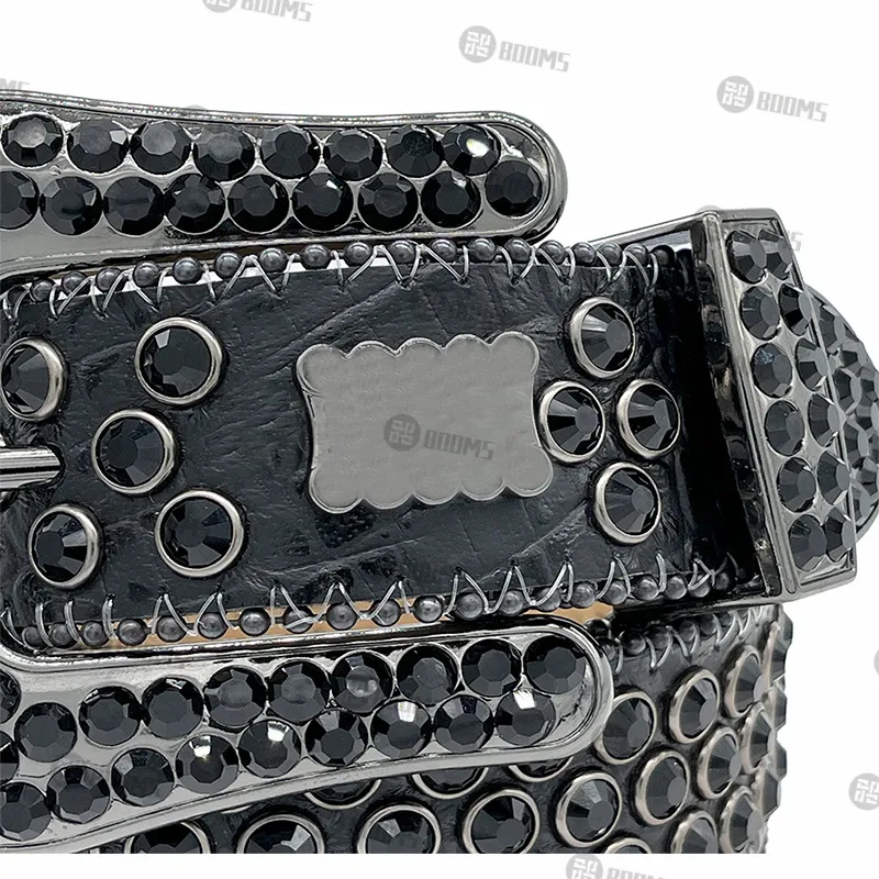 2021 Designer Belt Bb Simon Belts for Men Women Shiny diamond belt Black on Black Blue white multicolour