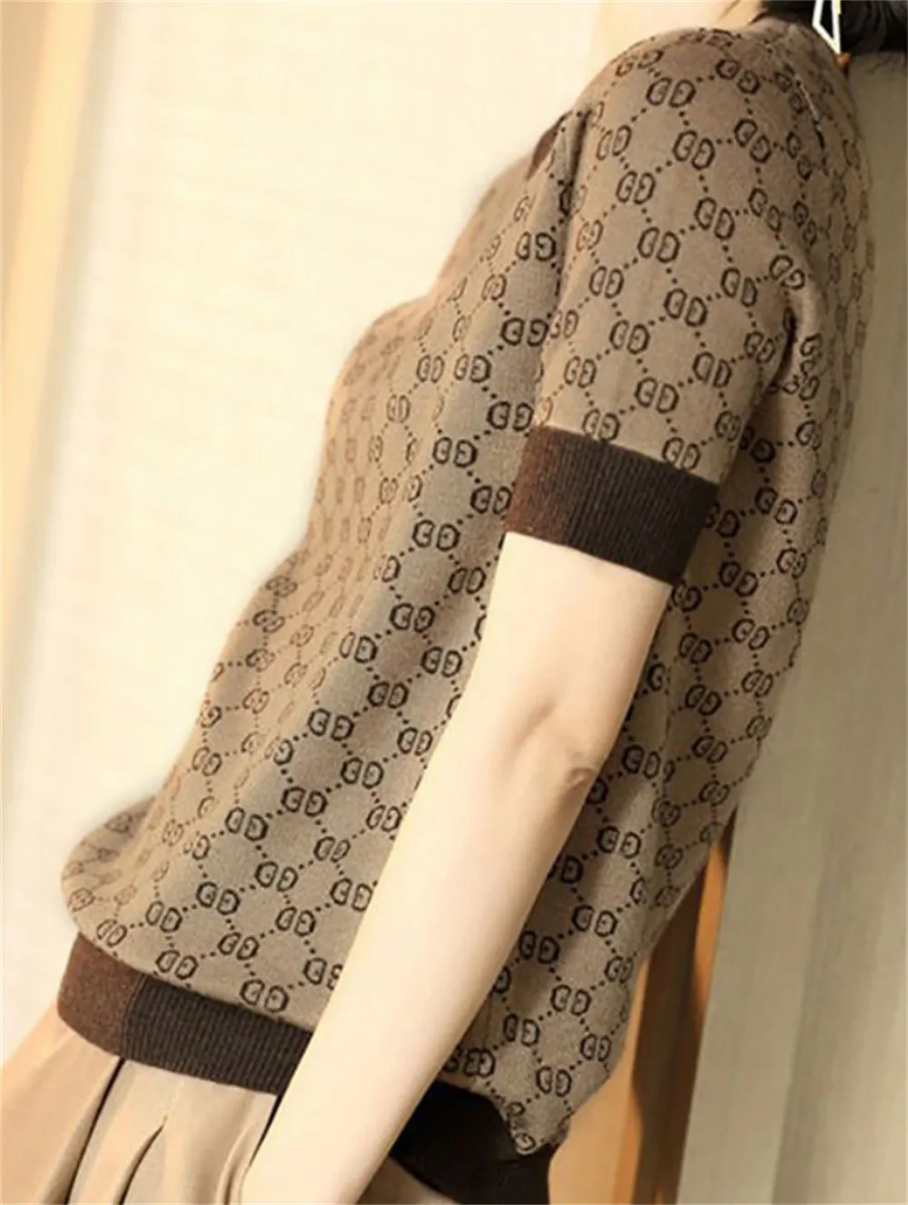 Fashion Women Causal Dresses Designer Knitted T Shirts Womens Coat