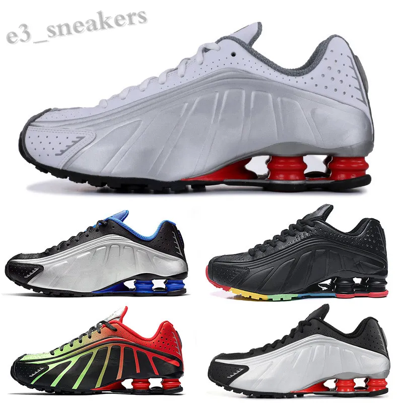 NIKE SHOX R4 301 2019 R4 Мужская Обувь Новый дизайн Chaussures Доставка черных белых Оз NZ 802 809 Кроссовки og Plus Trainers Zapatillas WD07