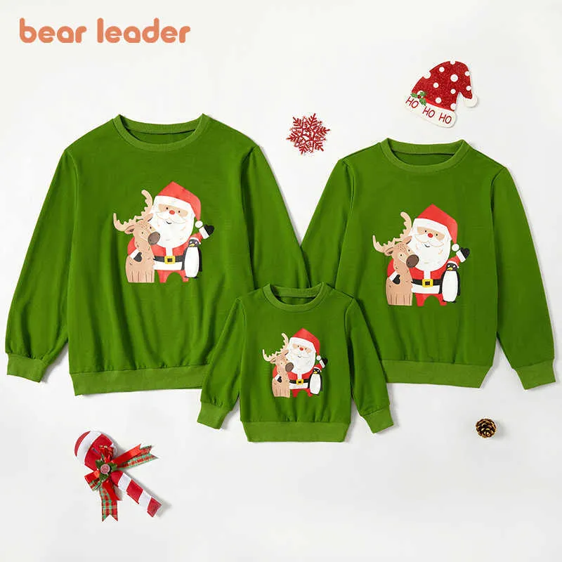 Bärenführer Weihnachten Cartoon Familie passende Outfits Mode Mädchen Jungen Casual T-Shirts Papa Mama Baby süße Kleidung 210708
