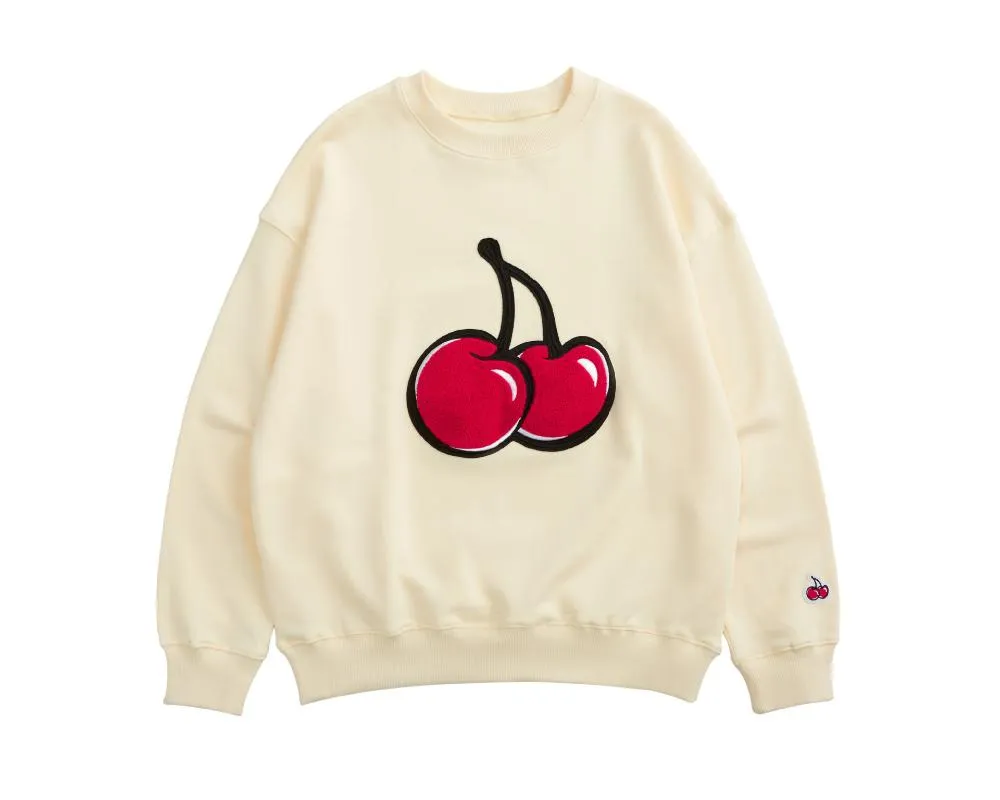 Tシャツ・カットソー KIRSH Big Cherry Sweatshirt Ivory KKSFCTM503MIVA DHgate.com:Mens Fashion Brand Sweater, Kirsh Large Cherry