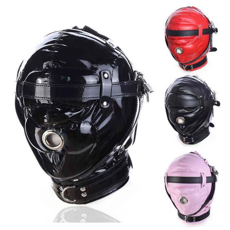 Masque BDSM Occultant En Faux Cuir Rembourré - Unisexe Réglable - Marque SPAZM - Neuf