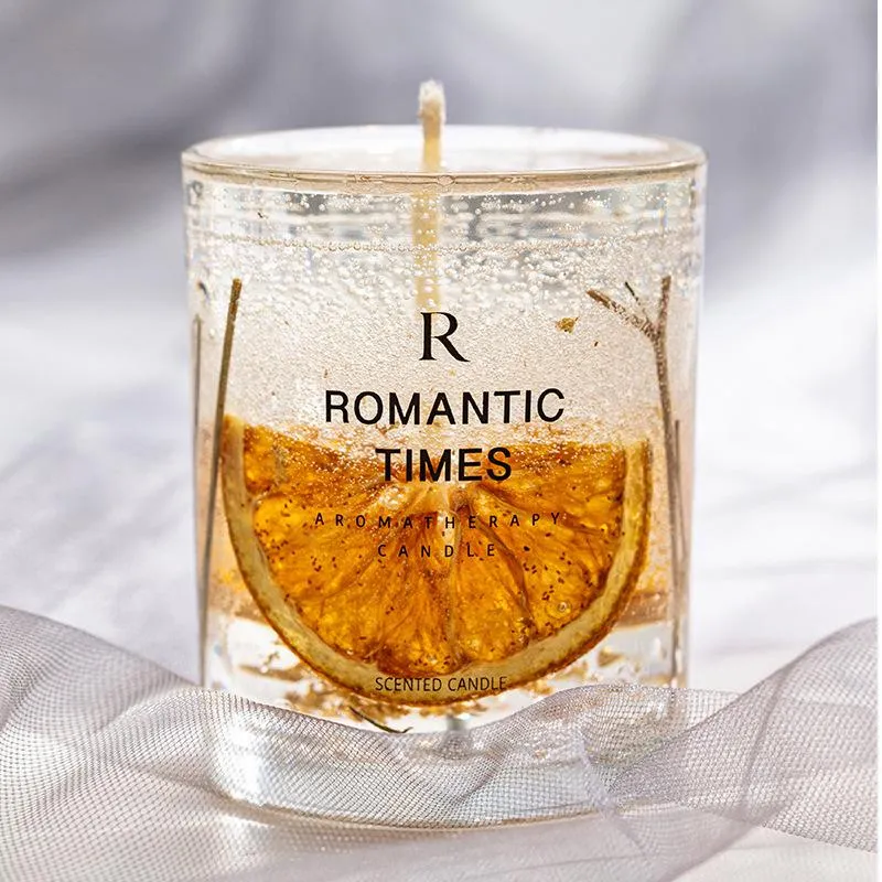 Valentines Day Wedding Romantic Aromatherapy Candles Transparent Gel Wax Essential Oil Aromatherapy Home Decorations 6 Style XD24533