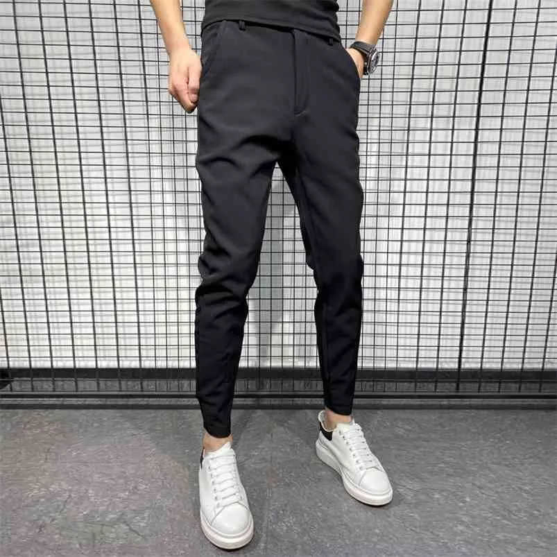 Harem broek mannen kleding koreaanse mode slim fit casual joggers zwarte broek hiphop streetwear 36-28 210715