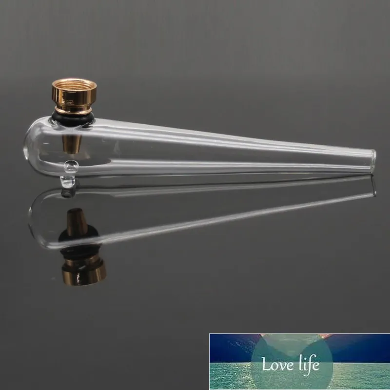 1 PCS Fashion Transparent Pipes en verre portable Portable Smoking Pipe Herb Tobacco Pipe Grinder Filtre Fumée porte-cigarette Prix d'usine