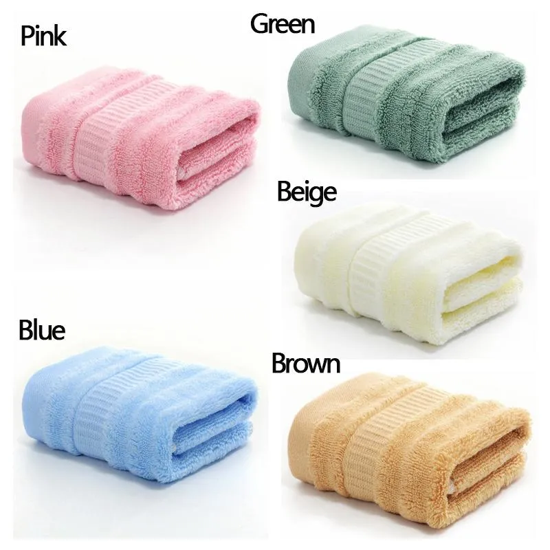 25*50cm Children Cleansing Cotton Towel Solid Color Thicken Rectangle Washcloth Kitchen Clean Towels Home Bathroom Supplies BH5221 WLY