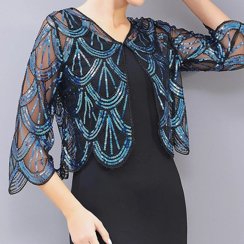 1920s Sequin Shawl Wrap With Beads For Gatsby Evening Cape Flapper Bolero And Shrug Bolero Wrap From Guayejuyi 37.51 DHgate.Com