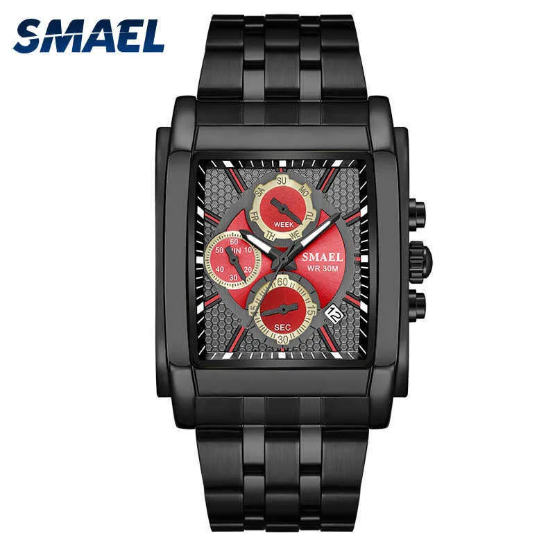 Smael Watch Men Digital Sportウォッチ防水ブランド高級時計メンズファッションカジュアルデュアルタイム9612クォーツ時計男性ビッグダイヤルQ0524