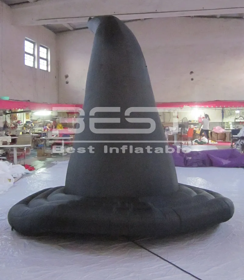 Customized Halloween party event decoration Inflatable black Hat blow up cap balloon