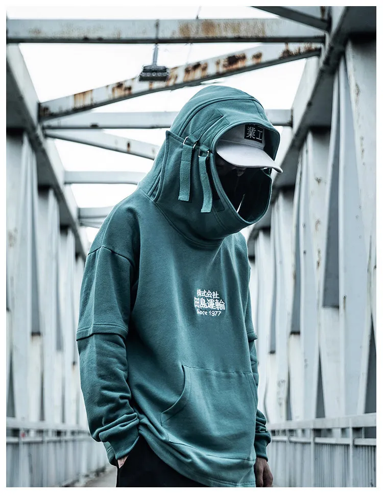 UNSETTLE Fish Mouth Japanese Harajuku Embroidery Tactics Streetwear Hoodies  Hip Hop Men Pullover Hoodie Casual Sweatshirts Tops 201126 From Cong04,  $39.03