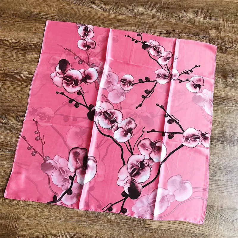 Spring and autumn new floral print imitation silk scarf ladies fashion hundred towers scarf shawl