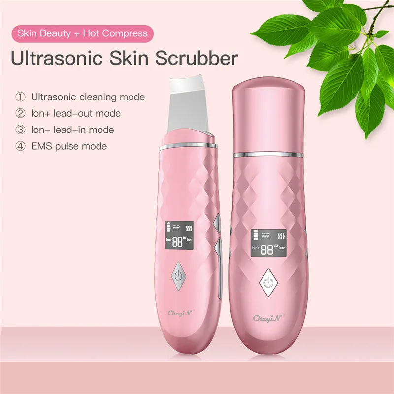 EMS Ultrasone Ion Skin Scrubber 4 Modi Blackhead Remover Porle Cleaner Face Lift Diepe Reinigende Huid Peeling Gezichtsverzorging