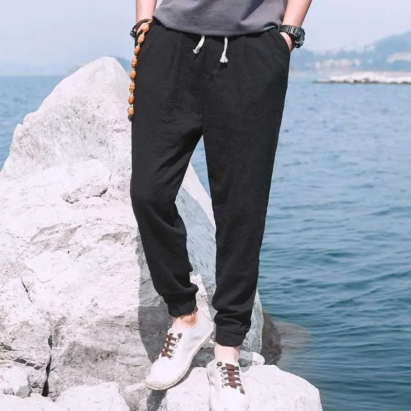Повседневная гарем брюки мужчины Jogger брюки мужские фитнес брюки мужской китайский традиционный хараджуку 2021 летняя одежда 4XL 5XL Y0927