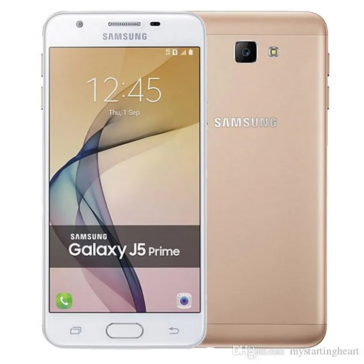 تم تجديده الأصلي Samsung Galaxy J5 Prime G5700 Octa Core 3GB RAM 32GB ROM 5.0 بوصة 1280 * 720 13MP المزدوج سيم مقفلة 4G LTE الهاتف