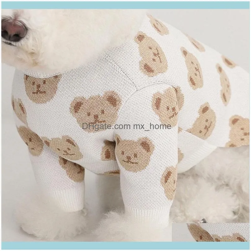 Fashion Dog Clothes Bear Print Dog Sweater Puppy Pet Clothing For Small Medium Dogs Costume Chihuahua Pet Clothes Ropa Perro Pug