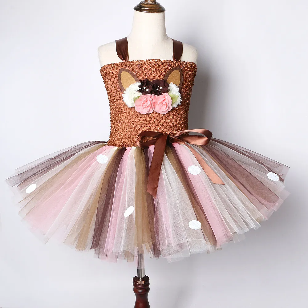 Deer Christmas Reindeer Tutu Dress For Baby Girls Perfect For Halloween New Years And Birthday Outfits Reindeer Costumes For Kids 210331 From Jiao09 15.97 DHgate.Com