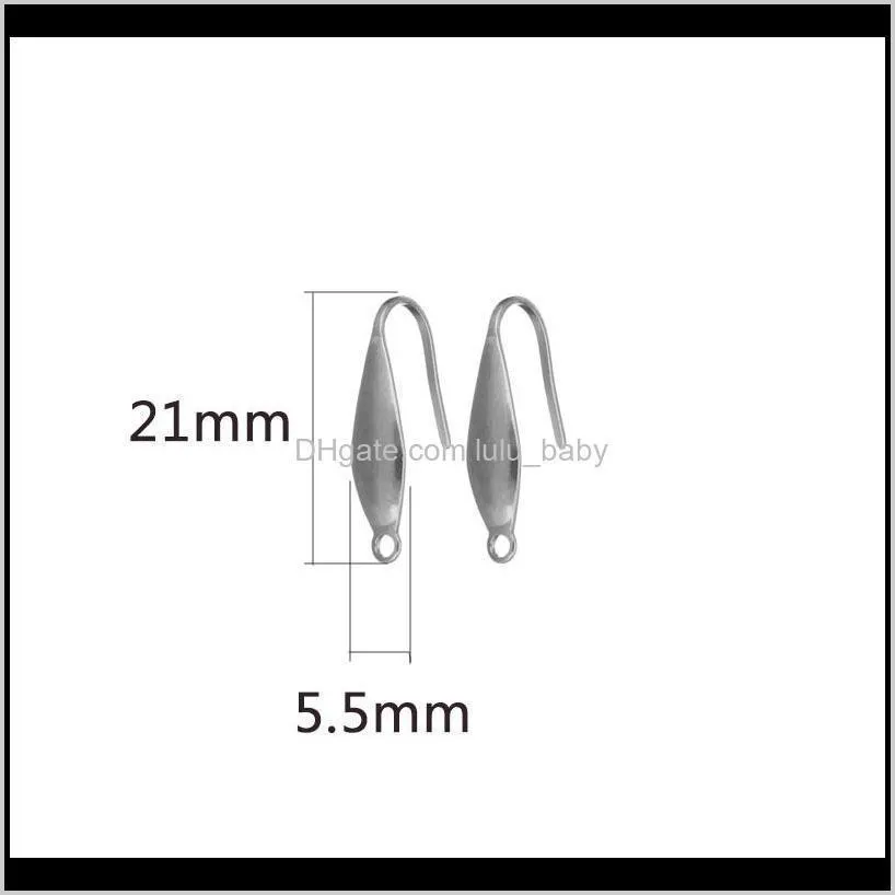 100pcs/lot Silver Gold Color Stainless steel Ear Clasps Earring hook for jewelry making Earring Accessories