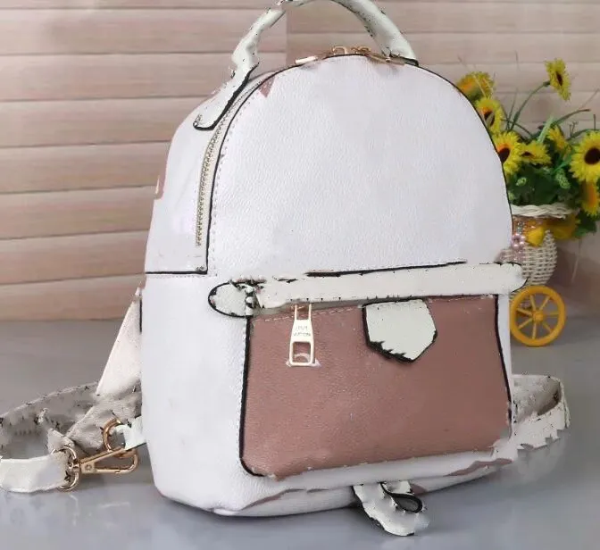 Brand Unisex Letters Backpack Leather Llandv Designer Student Women ...