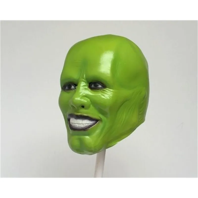 The Mask Jim Carrey - Máscaras de látex para fiesta de cosplay, color verde