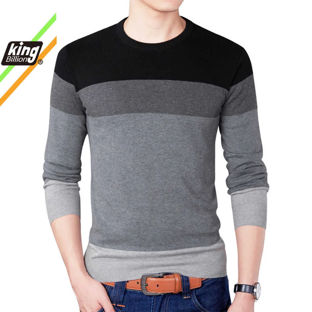 Casual Men's Sweater O-Hals Striped Slim Fit Knittwear Höstmän Tröjor Pullovers Pullover Men Dra Homme M-3XL Y0907