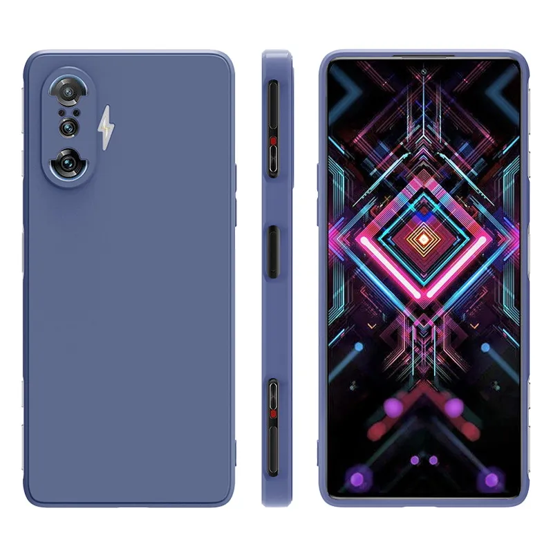 Straight Edge Square Liquid Silicone TPU Soft Fodral Skydd för Xiaomi 11 Ultra CC9E RedMi K30 K30S K40 PRO 100PCS / LOT