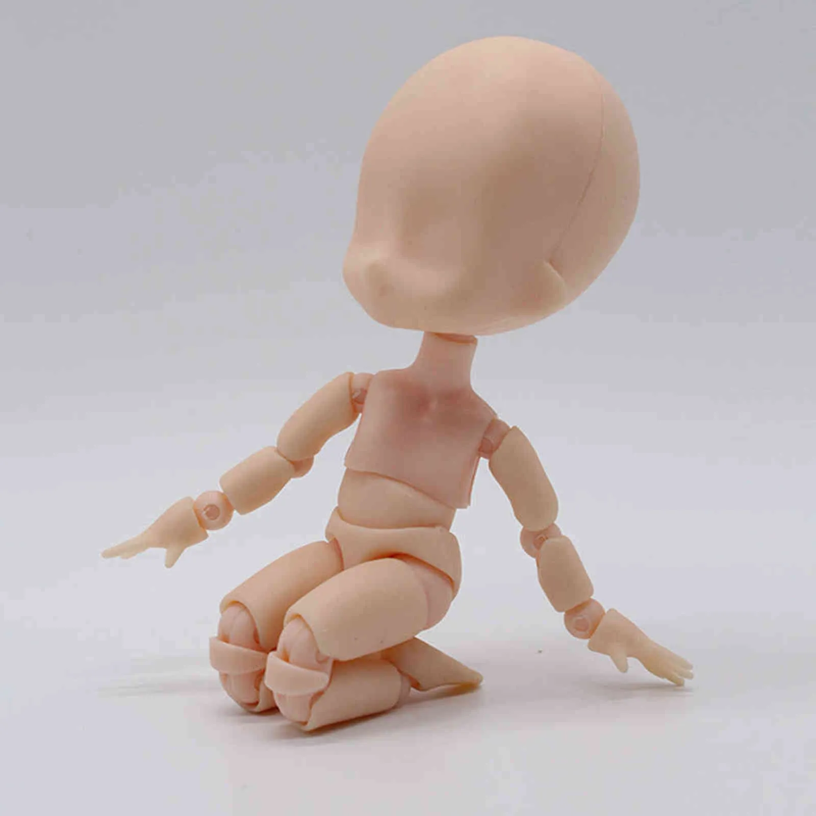 Moveable BJD Dock Joint Body With Stand Fashion DIY Prop 15cm 1/12 Naken Baby Dolls Leksaker Mini Baby Action Figure Toys H1108