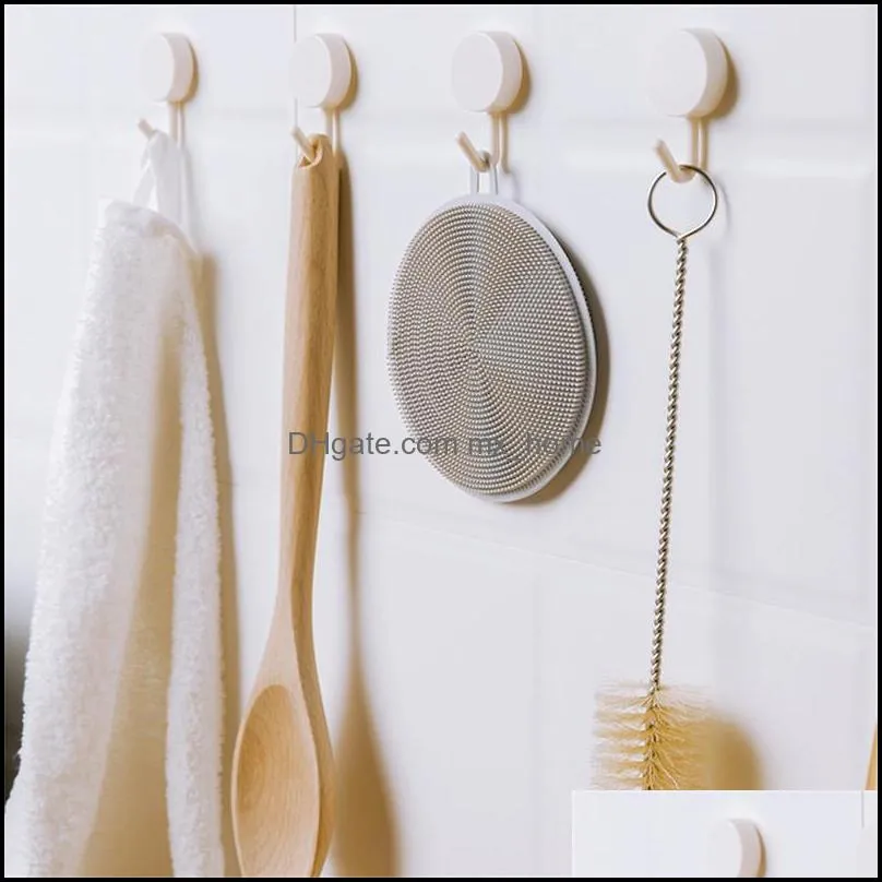 10pcs Small Hooks for Household Use, Simple Nordic Style, Wall Gluing Hook, Originality, No Punching, Finishing Hook