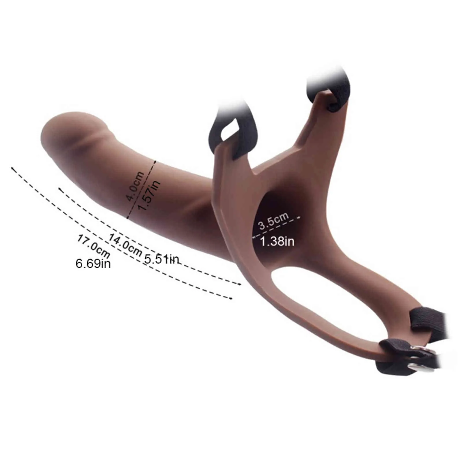 APHRODISIA Bigger Longer Strap on Dildo with Hole Silicone Hollow Strapon Harness Penis Enlarger Extender Sex Toys for Man269m