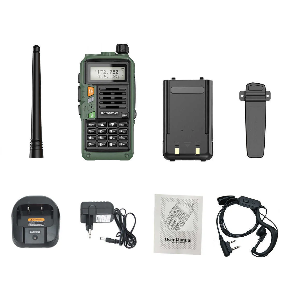 Green BAOFENG UV-S9 Plus 10W Powerful 50KM Handheld Transceiver With UHF VHF Dual Band Walkie Talkie Ham UV-5R Two Way_voghion.com
