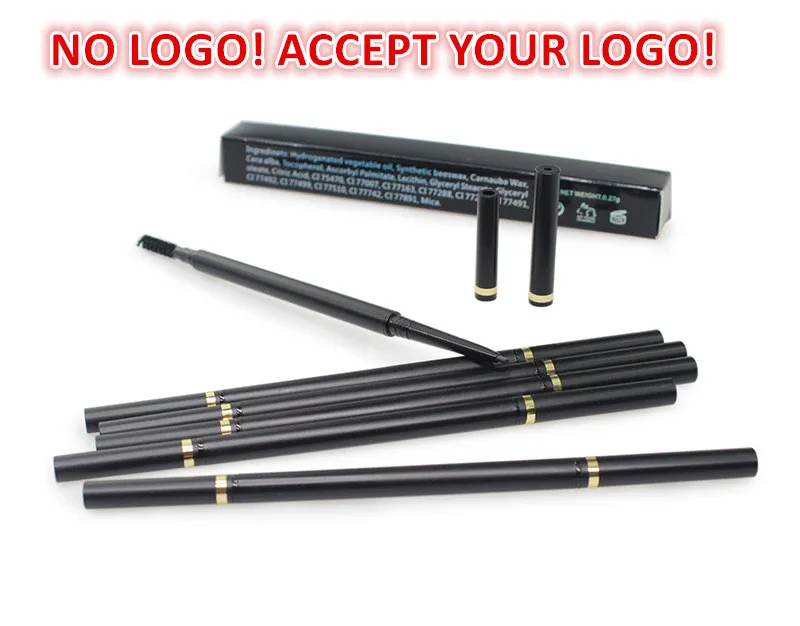 No Brand!High Quality Automatic Eyebrow Pencil 6 colors Waterproof EyeBrows Pen With Brush accept your logo