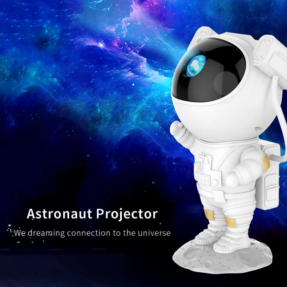 Astronauta Star Light Sky Galaxy Projetor LED Lâmpada Nightlight Spaceman Lâmpada Romântica Atmosfera Ambiente de Projeção H0922