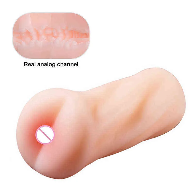 NXY Sex Masturbators Male Masturbator Toys Realistic Vagina Anal Blowjob Masturbation Cup for Men Machine Adult Products 220127